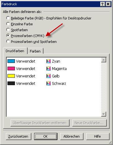 "Proceskleuren (CMYK)" en bevestig