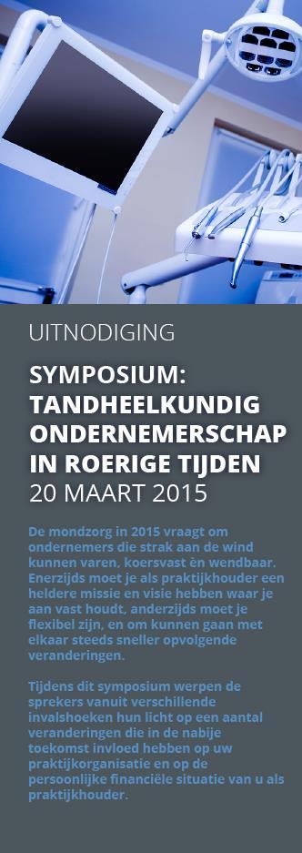 WELKOM Bij het symposium: