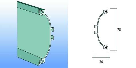 Afwerking Lengte Verpakking 047174 aluminium 3900 mm 20 Eindkap voor verborgen greepprofiel type 8200 - per set van 2