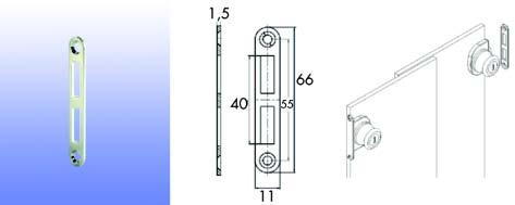 schroeven met nylon kop op het glas vastgeklemd - voor glasdikte 4-6 mm Bestelnr.