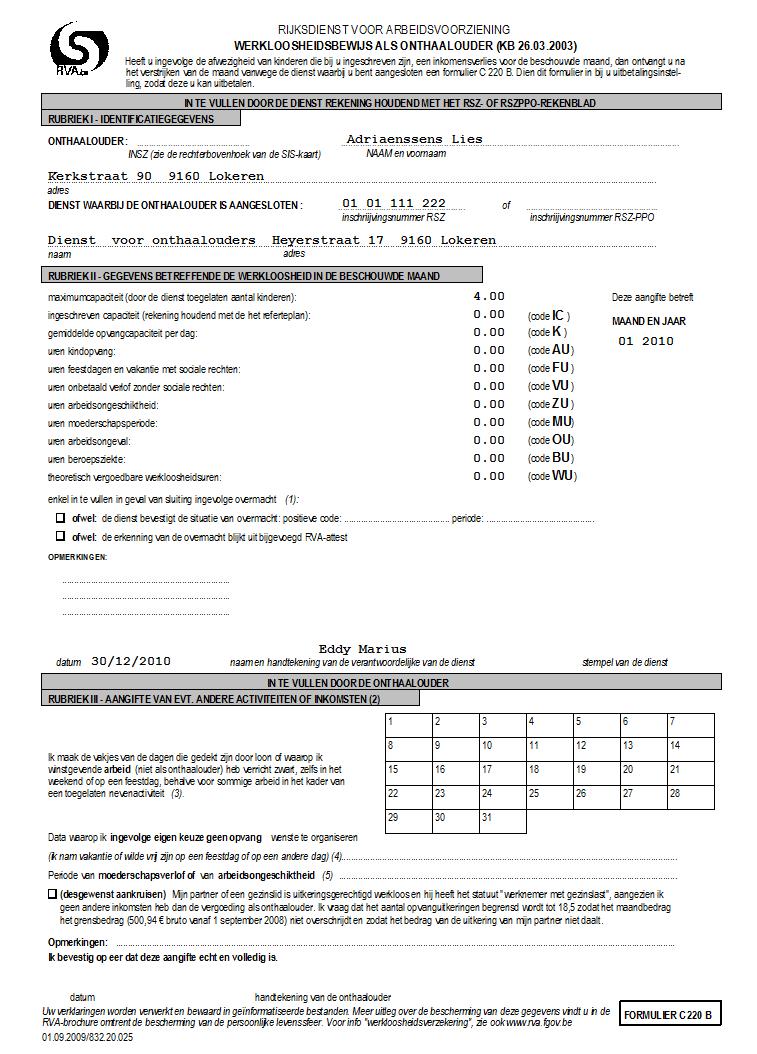 11/13 Sociaal statuut Vervolgens kan je de gegevens voor het sociaal statuut aanmaken.