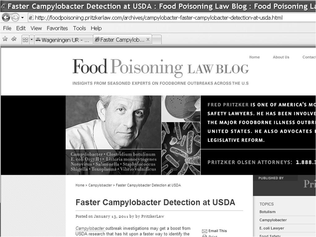 If you or a loved one has contracted Campylobacter from poultry products, raw milk or other food source, contact a Campylobacter lawyer at