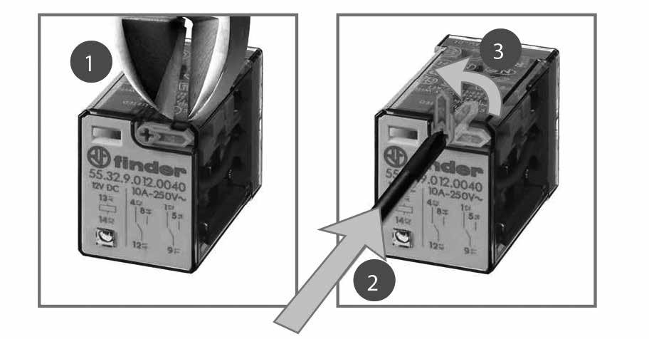 VERGRENDELINGEN ELEKTROMAGNETEN TOEGANGSCONTROLE RELAIS BLOKKEERBARE TESTKNOP AC-RV RV.190515 De speciale testknop kan op twee manieren worden gebruikt al naar gelang de vereiste omstandigheden. 1.