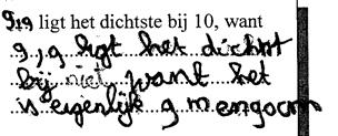 dus 9,85 ligt dichter bij 10. Maar hoe kun je 'aantonen' dat dit niet juist is? Wie heeft een goede 'verklaring'?