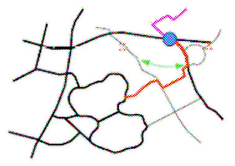 Meerpaal /Nieuwe brug (1) Rijsbruggerwegtracé (2) Raaphof west (3a) Raaphof oost (3b) N410-bestaande N229 (4a) N410-omgelegde N229 (4b) Maatregel(en) MER-varianten Nieuwe ontsluitingsweg van Houten