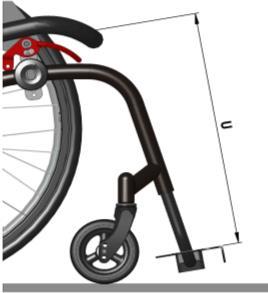Geschikt voor het vastzetbaar vervoeren van de rolstoel middels 4-puntsbandensysteem, volgens Code VVR, type C.