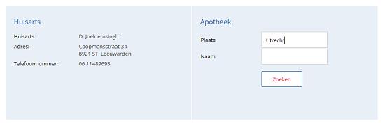 Selecteer vervolgens uw huisarts.