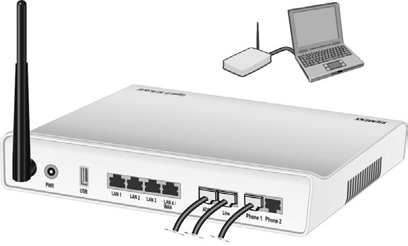 De eerste stappen Als op de draadloze netwerkadapter van uw PC de juiste SSID is ingevoerd, wordt de draadloze