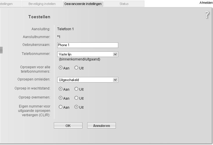 Geavanceerde instellingen configureren ì Klik op Bewerken om de instellingen van een vermelding aan te passen (zie hieronder). ì Klik op Verwijderen om een item te verwijderen.