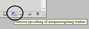Klik onder aan het palet Lagen op de knop Nieuwe opvullaag of