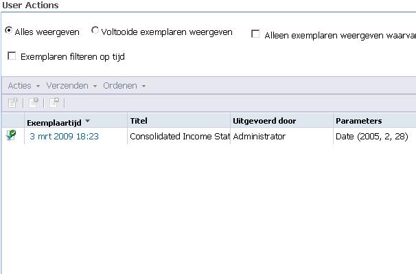 Werken met objecten 6 De geschiedenis van een object bekijken Parameters Indeling Status Voer de volgende stappen uit om de geschiedenis van een object te bekijken: 1.