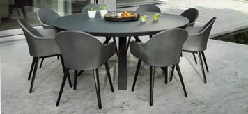 (39940) Cesano tafel (38383+38589) Onderstel Cesano in aluminium, wit, gecombineerd met een tafelblad in glas
