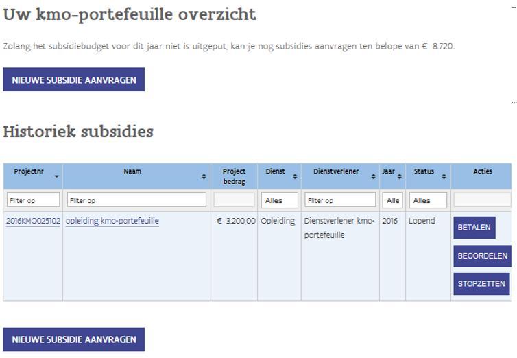 Uw subsidie is aangevraagd. Stap 3 van 3 : betaal je factuur via de kmo-portefeuille.