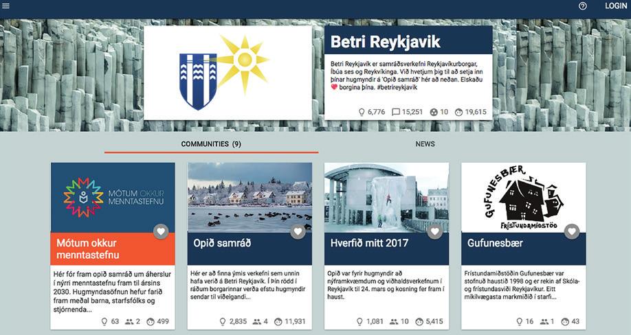 PRAKTIJK Homepage van Better Reykjavik wordt er vanuit de gemeente een bericht gestuurd over de status van het idee. Better Neighborhoods gebruikt de open source software Open Active Voting.