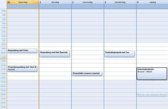 5. Planning via agenda Inzicht Overzicht 5.