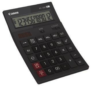3 Rekenmachines CANON REKENMACHINE AS-1200 Deze calculator is gemaakt van gerecycled materiaal en is daarom zowel hygiënisch als milieubewust.