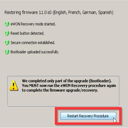(TUSSEN) STAP 4: ebuddy zal controleren of het nodig is om de bootloader te updaten. Als dit nodig is zal deze automatisch ge-upload worden.
