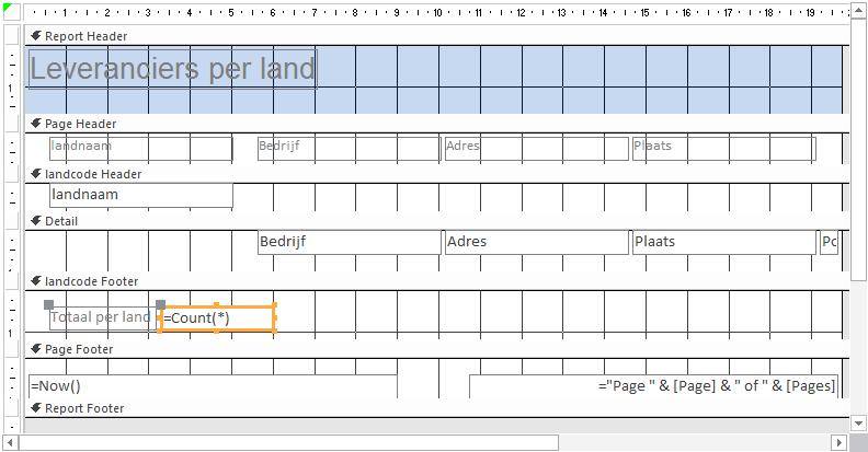 202 In eerste instantie is een tekstvak dat u via de Controls toevoegt niet gebonden aan een veld in de database. Het veld is Unbound.