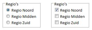 Men kan dan drie keuzerondjes of drie selectievakjes gebruiken. In Windows programma's is het gebruikelijk dat bij keuzerondjes slechts één keuze wordt toegestaan.