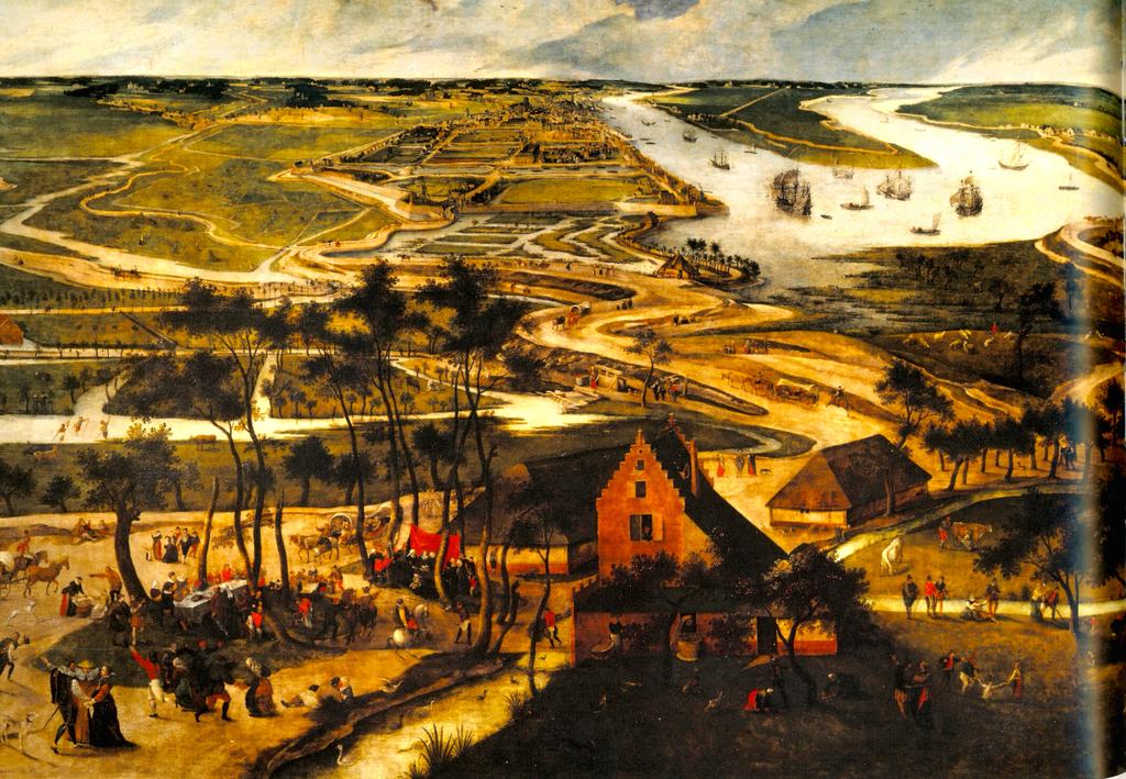 View of the Antwerp Polder Outside of the Slijk, or Lillopoort, 1596, Abel Grimmer, oil