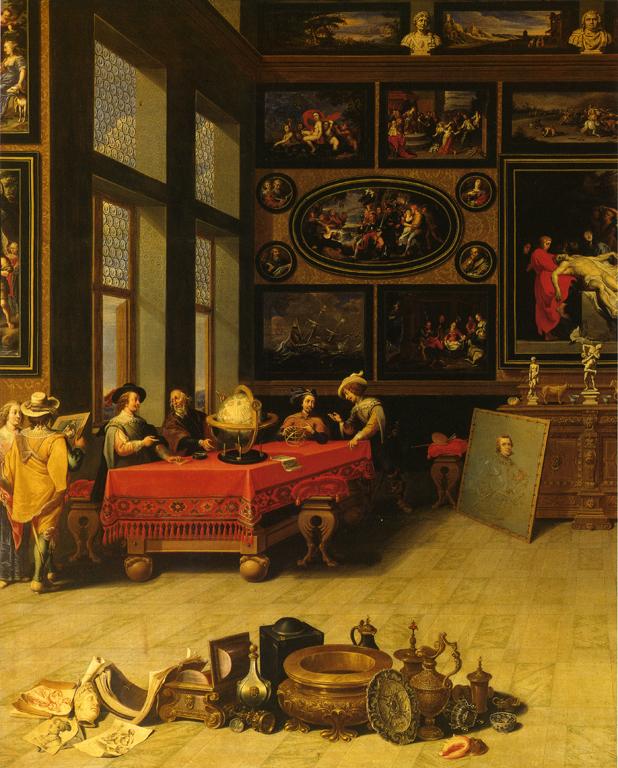 Interior of a Picture Gallery, Anonymous, Galleria Pitti, Florence, in Rutger Tijs, Antwerpen: Atlas van een Stad in Onwikkeling (2007), p. 120.