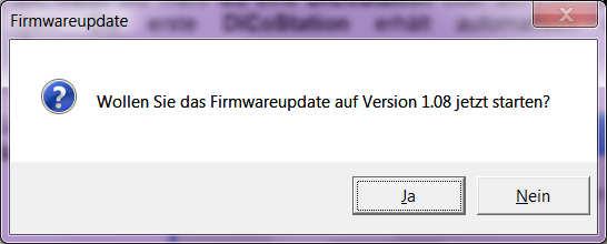 Als onder Verfügbare Firmwareversion: een hoger versienummer wordt aangegeven, klik dan alleen op Firmwareupdate.