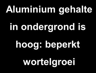 ondergrond is hoog: