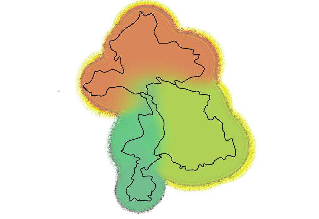 Regionen wachsen an der Grenze