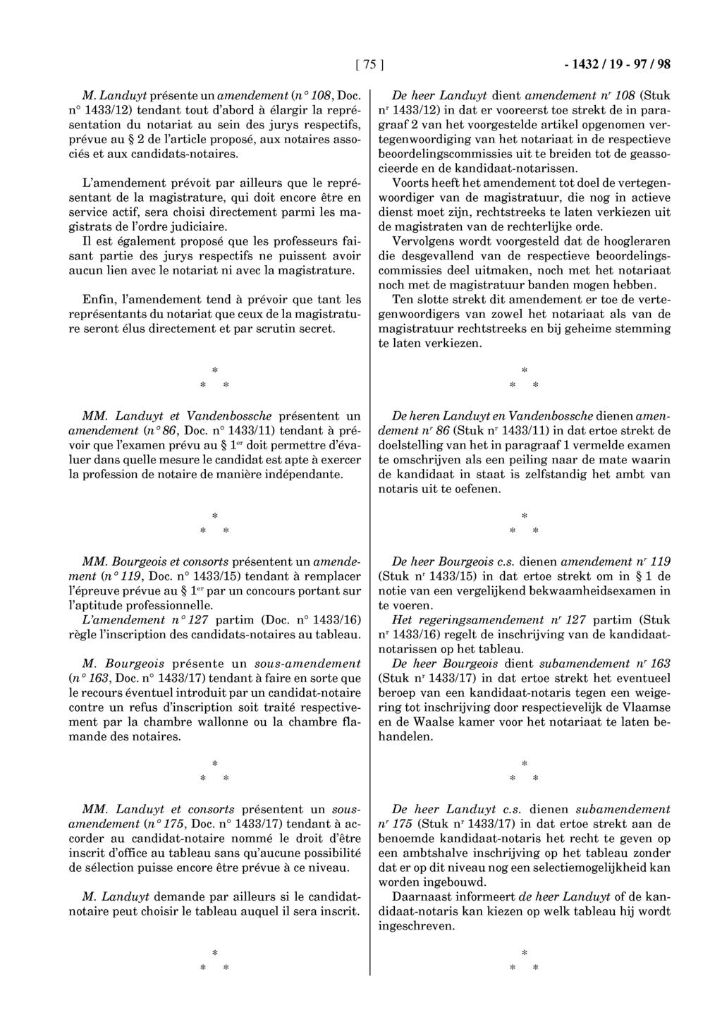 [75 ] -1432119-97/98 M. Landuyt présente un amendement (n a108, Doc.