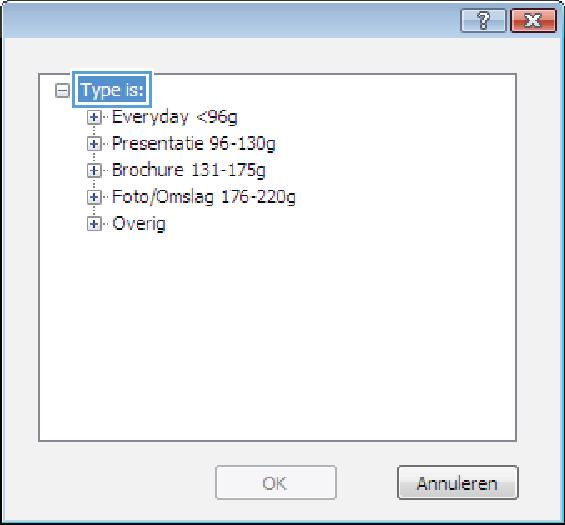 5. Vouw de lijst Type is: uit. 6.