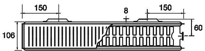 33.035.00110 lengte 600-11 - hoogte 600 595 WATT 33.035.00191 lengte 1200-22 - hoogte 900 2912 WATT 33.