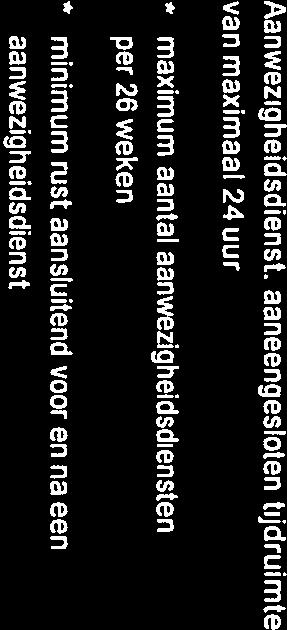 uur; ftenzij een collectieve regeling geldt) mogen aaneengesloten zijn) maximum arbeidstijd per 7 x 24 uur 78 uur maximum arbeidstijd per 26 weken gemiddeld 48