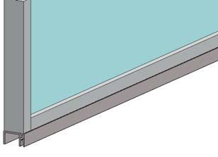 . Plaats en bevestig het koppelingsprofiel op het bovenste deel van de deurvleugel 39.! Gebruik schroeven die geschikt zijn voor het gewicht van de deurvleugel, met een geschikt koppelmoment.