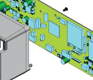 Draai de schroeven 8- los en verwijder de kunststof behuizing door de plastic pennen van de kaart weg te nemen 8-5.