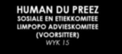 DIREKTEUR FRANCOIS FRONEMAN UITVOERENDE DIREKTEUR: LANDBOU