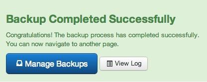 Je hebt nu een back-up van je complete site, dus inclusief de database.