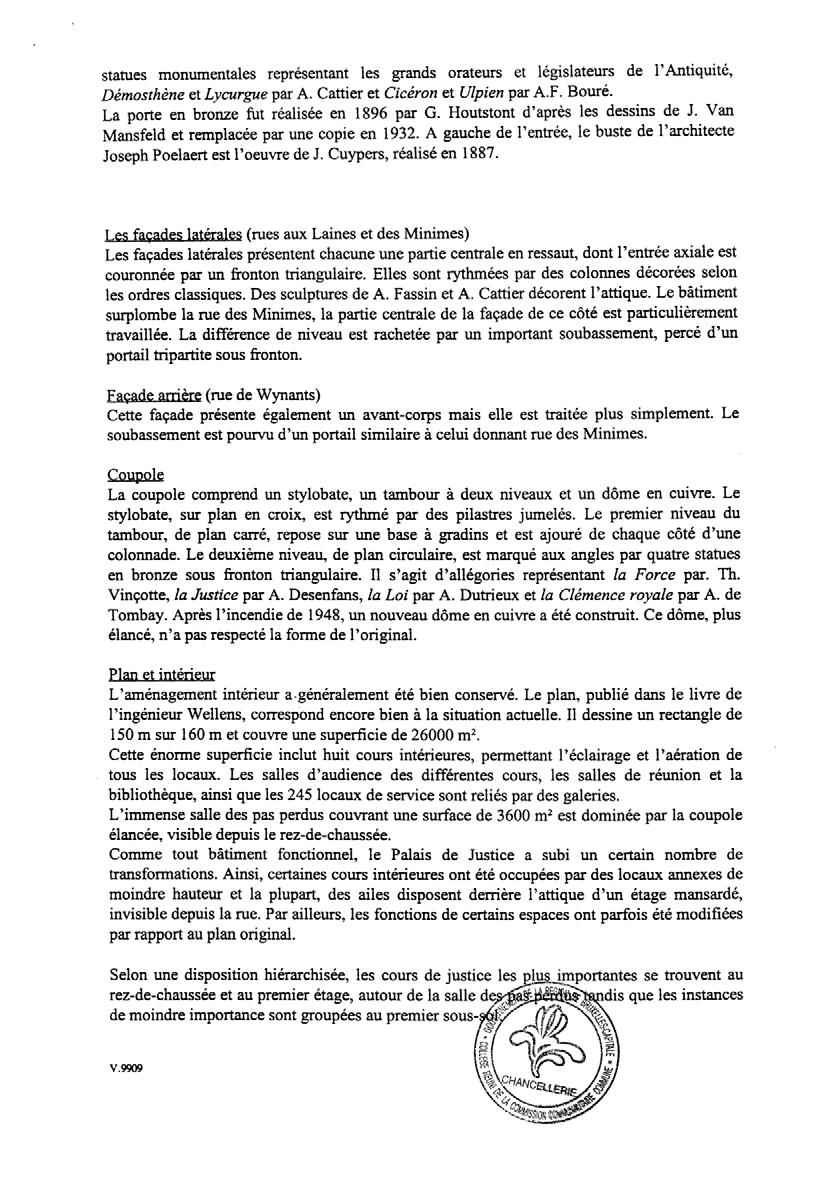 statues monumentales représentant les grands orateurs et législateurs de I' Antiquité, Démosthène et Lycurgue par A. Cattier et Cicéron et Ulpien par A.F. Bouré.