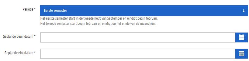 4. Duid aan of je in het verleden al eens een Erasmusbeurs hebt ontvangen, en zo ja, welke. 5. Klik op de knop Bewaren. De algemene gegevens van je uitwisselingsaanvraag worden opgeslagen.