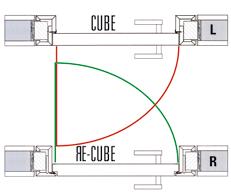 Deurencombinaties die in een project een totaalsfeer realiseren. Les portes Cube sont des portes superbes et originales, pour des applications très diverses.