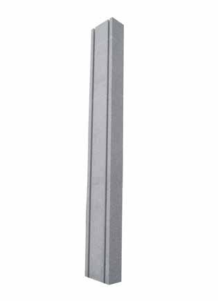 Dark Grey (G654) Fence pole (middle piece) for gravel fence Tibet Dark Grey (G654) 250x25x12,5 cm
