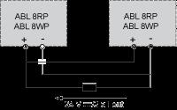 (1) Two Shottky diodes Imin = power supply In and Vmin = 50 V Parallel Connection Family Series Parallel ABL 8RPS/8RPM/8WPS 2 products max. (1) 2 products max.