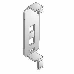 IET-STADAARD / O-ORMALISE LHS Hulpstuk clipsbaar voor HDHSLEL / Accessoire attachable pour HDHSLEL Voor syetrische bevestiging van de KLBS Pour fixation