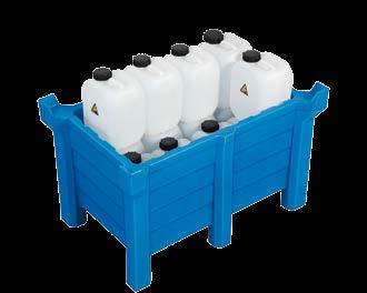 Kunststof stapelbakken Stapelbak met dichte zijden rondom Van polyethyleen, blauw, inhoud 90 liter, L x B x H (mm) 800 x 500 x 500. Bestelnr. 18-1126 B EU-bestelnr.