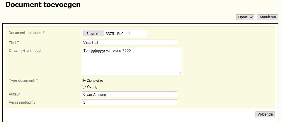 9 Virusscanner 9.1 Toevoegen bijlagen Bij het toevoegen van bijlagen worden de bestanden gescand op virussen.