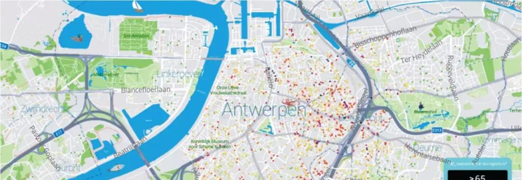 LNE, 2016) zijn vijf binnenstedelijke straten in de agglomeratie Antwerpen doorgerekend met het model OSPM.