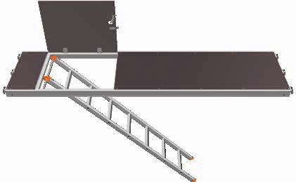 U-oplegging Plancher d' accès robuste avec echelle incorporée m application-u U-robust hatch-type access deck with