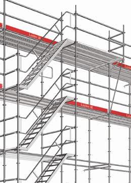 94 m, aluminium, tube application 14 Aluminium bordestrap 0.64 m, buisoplegging Volée d'escalier en aluminium avec palier 0.