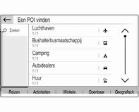 Selecteer û om de routebegeleiding te starten. Voor een gedetailleerde beschrijving van de routebegeleiding 3 40. Lijst met POI's rond een locatie weergeven Tik op de gewenste locatie op de kaart.