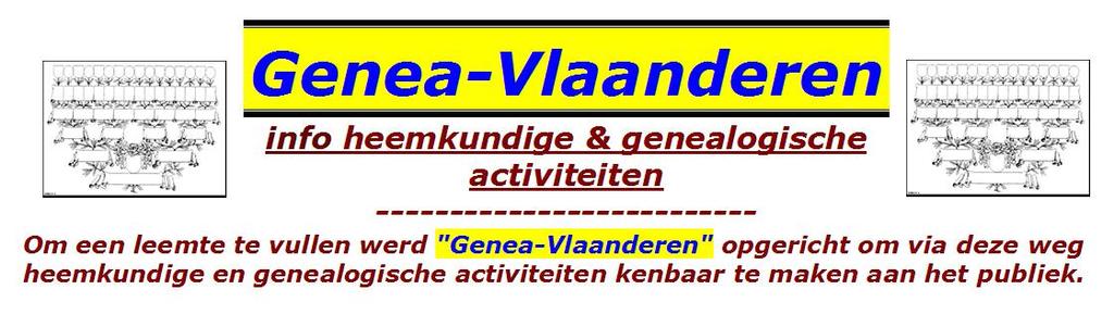 Kalenderactiviteiten Familiekunde Vlaanderen - WAASLAND Lancering Publicatie webstek Historische akten van de burgerlijke stand, van kerkelijke parochieregisters, van notarissen, van staten van goed