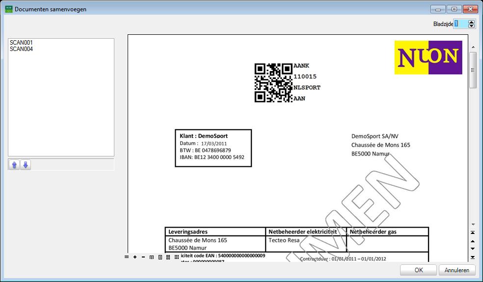 BOB-demat Inkomende documenten Meerdere documenten samenvoegen Meerdere documenten samenvoegen Een document dat uit verschillende pagina's bestaat, kan, om verscheidene redenen, opgesplitst zijn in